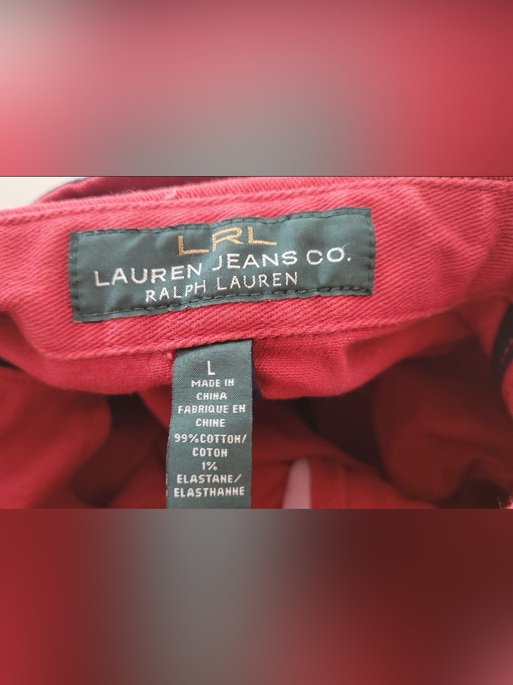 Ralph Lauren Red Field Jacket with Navy Accents - Picture 4 of 5